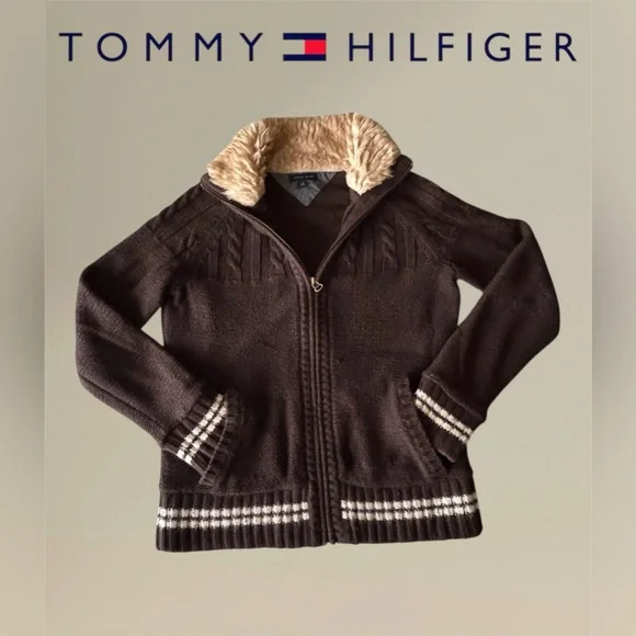 🛍️SALE🛍️ Tommy Hilfiger Women’s Full-zip Cable-knit Cardigan Sweater - Picture 7 of 9